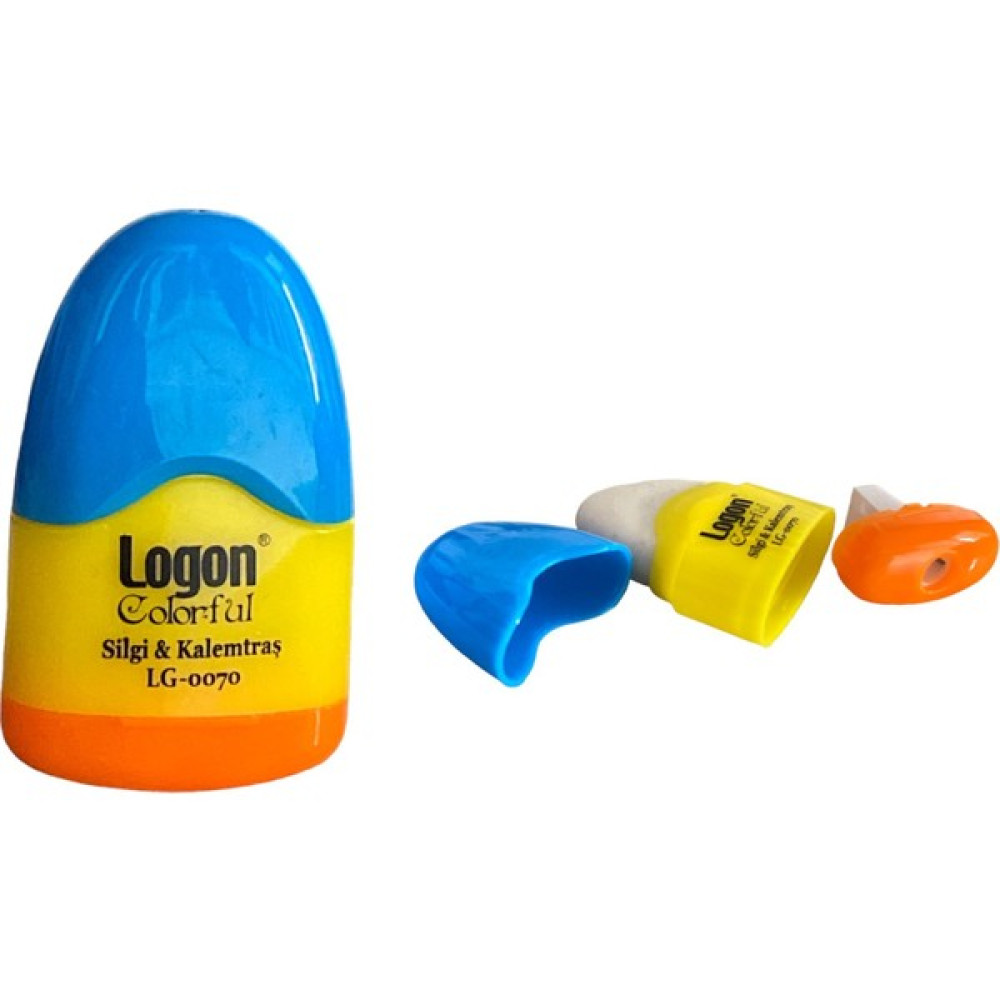 Logon LG-0070 Colorful Silgili Kalemtraş Silgi Fiyatı