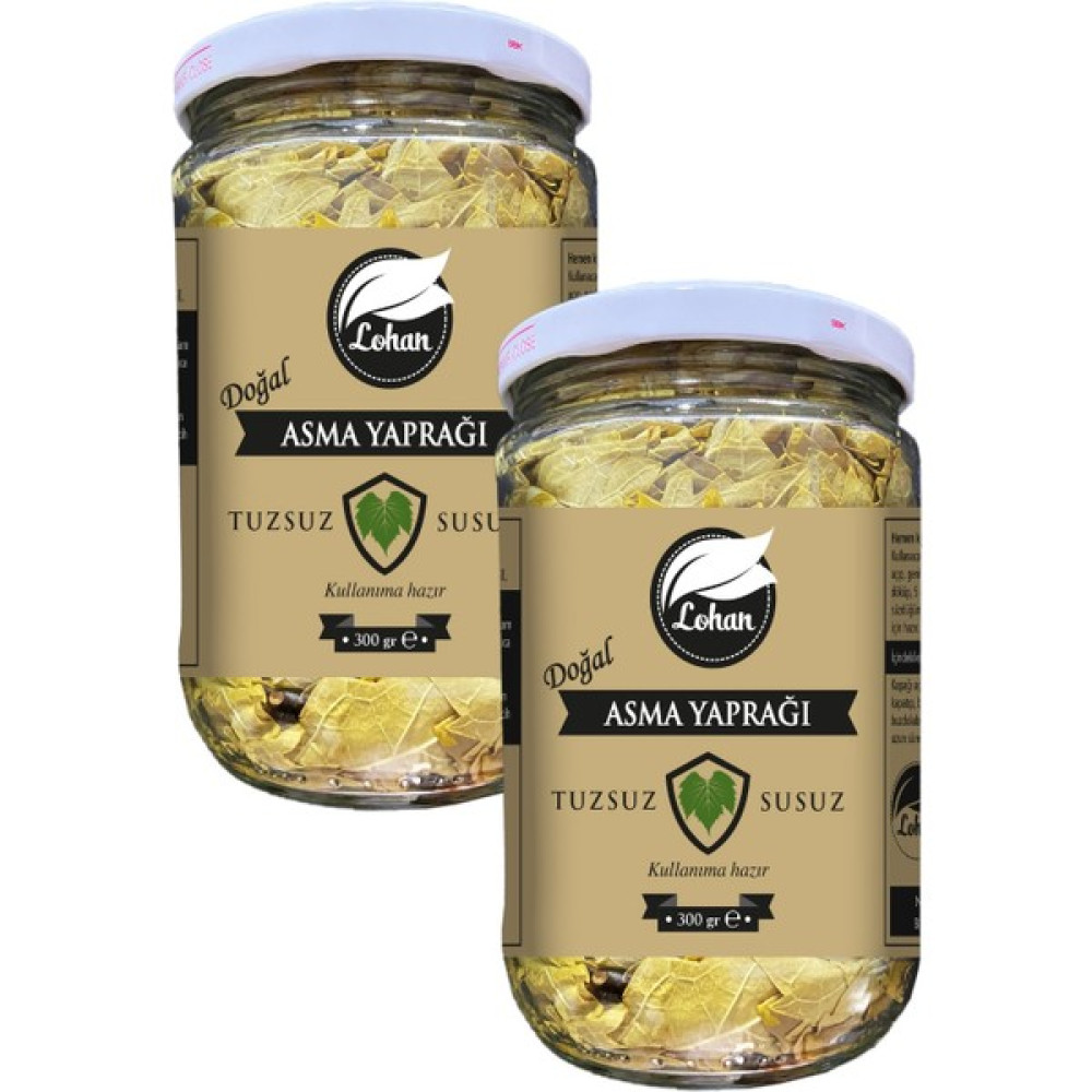 Lohan Tuzsuz Susuz Yaprak Salamurası Asma Yaprağı 2 x 300 gr - 600 gr Konserve Fiyatı