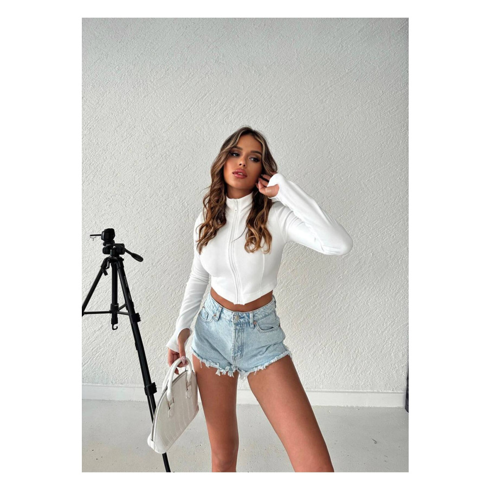 LOKADI Ottoman Kumaş El Geçmeli Fermuarlı Crop Top S Beden Bluz Fiyatı