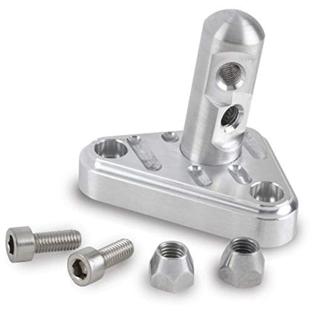 Lokar XTCB-40LS14 Black Finish Aluminum Throttle Bracket with 3.5" Linkage Cam Double Stud