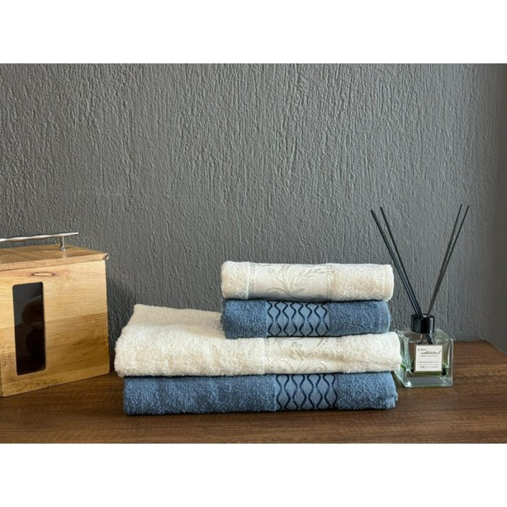 Lökçe Polo Life 4'Lü Banyo Havlu Seti Hamam Takımı 100% Pamuk - Krem - 70 x 150 cm El / Yüz Havlusu Fiyatı