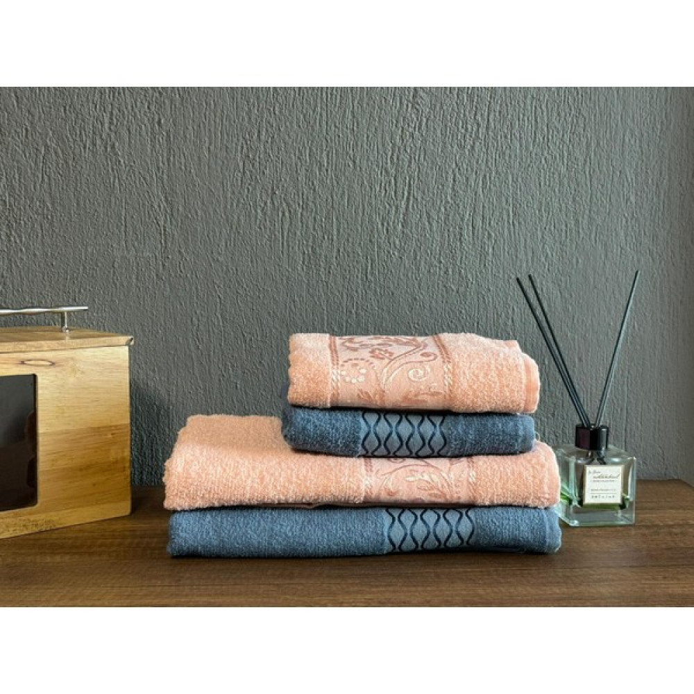 Lökçe Polo Life 4'Lü Banyo Havlu Seti Hamam Takımı 100% Pamuk - Mavi - 70 x 150 cm El / Yüz Havlusu Fiyatı