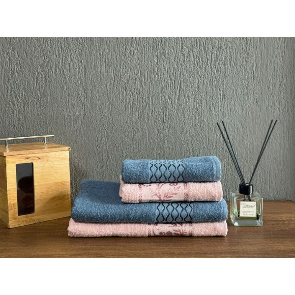Lökçe Polo Life 4'Lü Banyo Havlu Seti Hamam Takımı 100% Pamuk - Pembe - 70 x 150 cm El / Yüz Havlusu Fiyatı