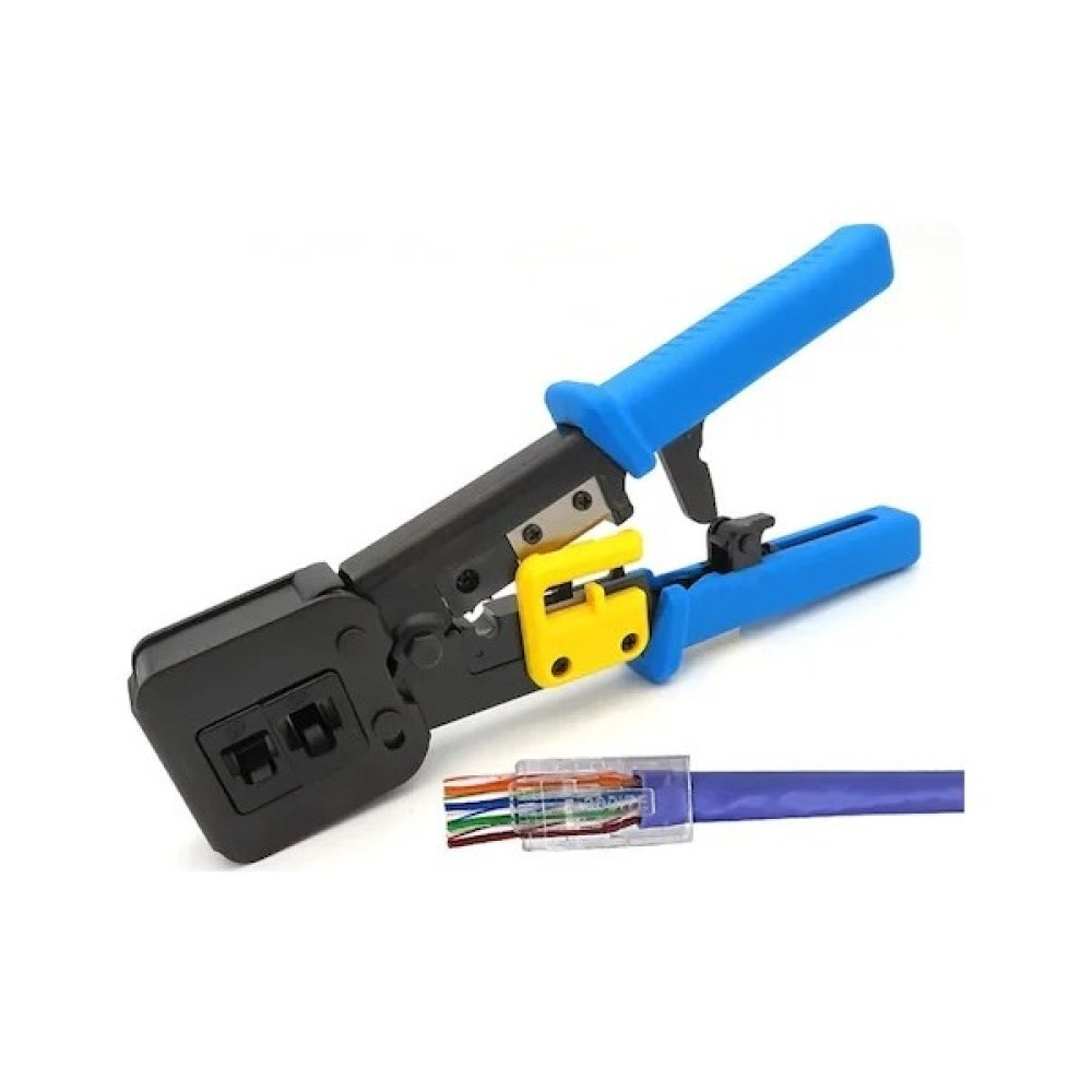 LokiTech Tools Ez RJ45 RJ11 Yeni Nesil Delikli Konnektör Pense, Çakma Sıkma Pensesi Cat5 Cat6 Ağ Sıkma Pensesi Oto Boyaları Fiyatı