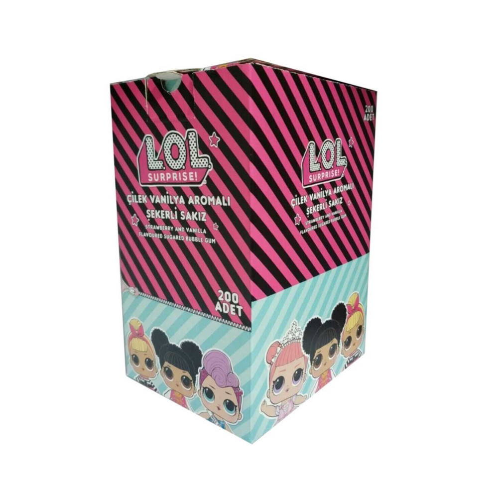 Lol Çilek Vanilya Aromalı Tekli Sakız 200'lü Paket
