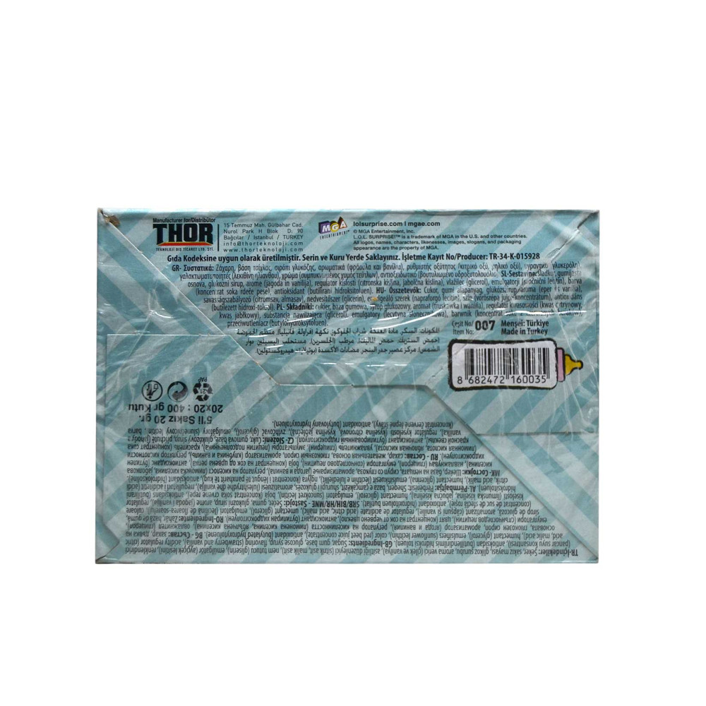 Lol Sürpriz Sakız 5'li Paket 20 gr x 20'li Kutu