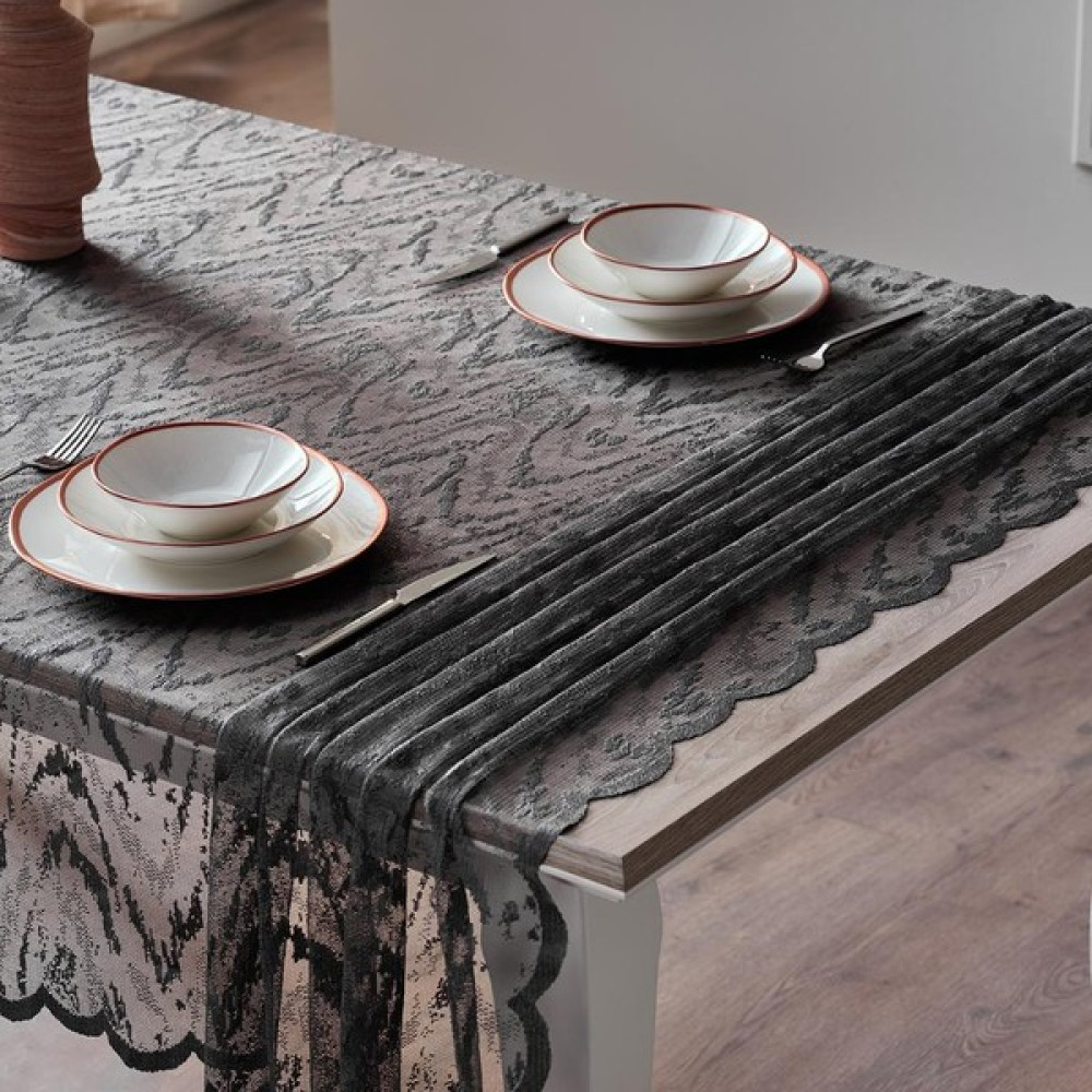 Lolavien Mira Masa Örtüsü 145X240CM - Antrasit - 145 x 240 cm Masa Örtüsü Fiyatı