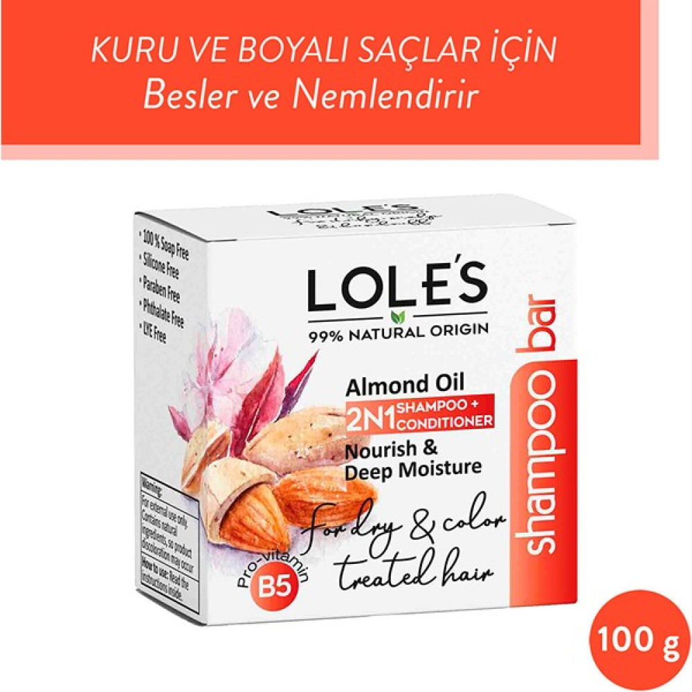 Lole's Doğal Katı Şampuan Badem Yağı 100 gr Şampuan ve Saç Kremi Fiyatı