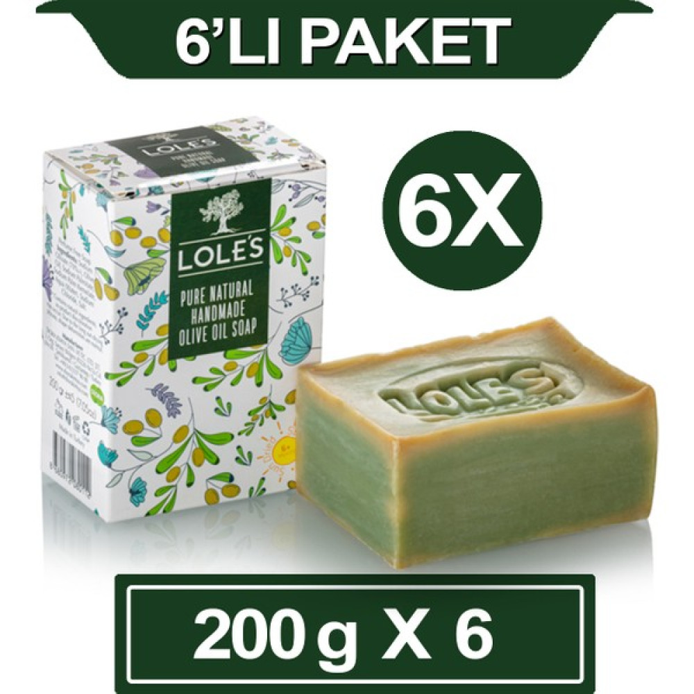 Lole's El Yapımı Saf Zeytinyağı Sabunu 6X200 gr Sabunlar Fiyatı
