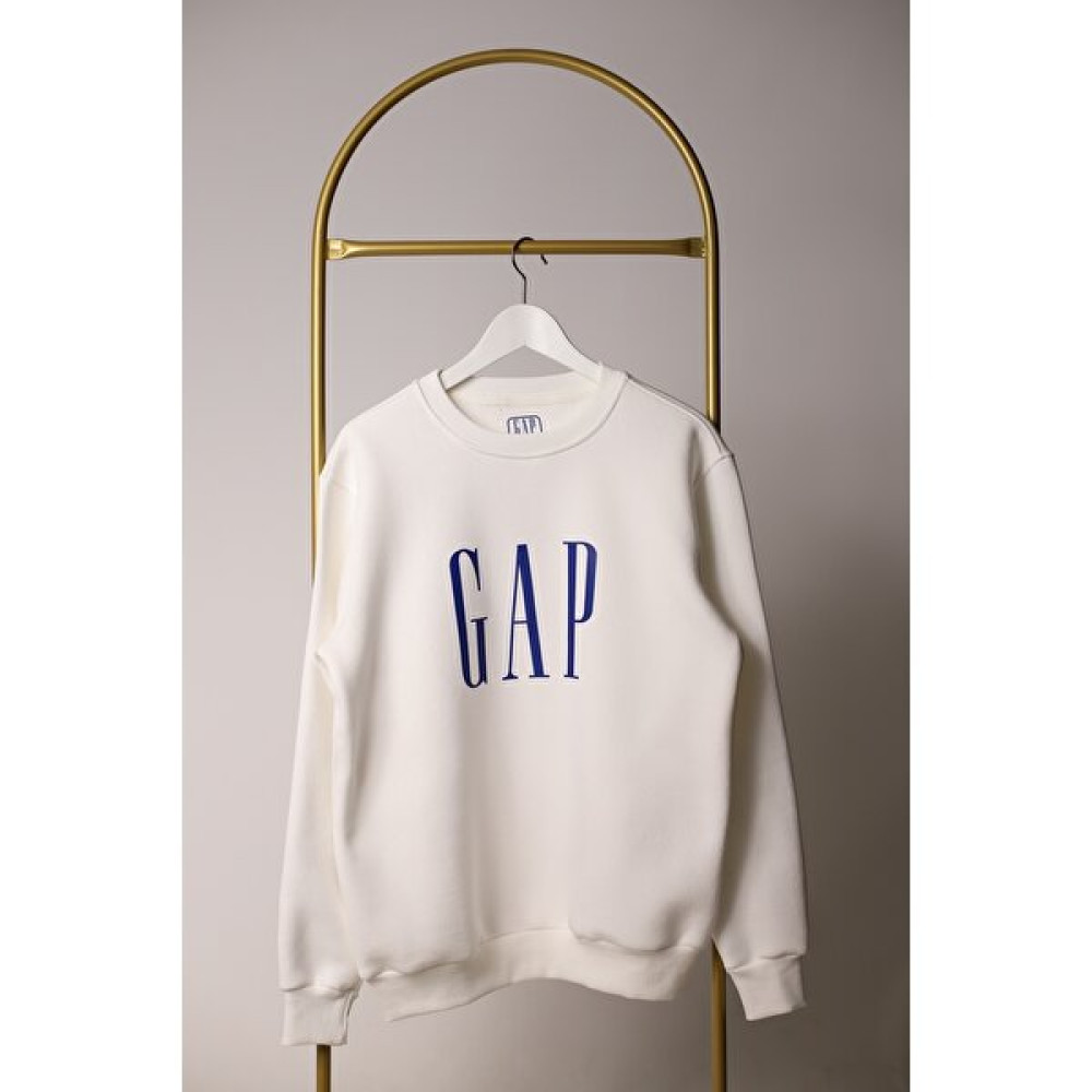 Lolipop Kids Store Beyaz Gap Baskılı Unisex Yetişkin Sweatshirt Bayan Sweatshirt Fiyatı
