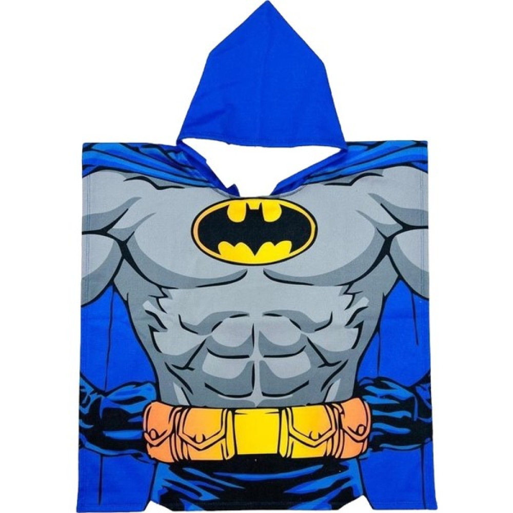 Lolli Boom Kids Erkek Çocuk Plaj Banyo Panço Havlu / Bornoz Plaj Batman - Spiderman Dijital Baskılı - Çivit Mavisi - Standart Bornoz Fiyatı