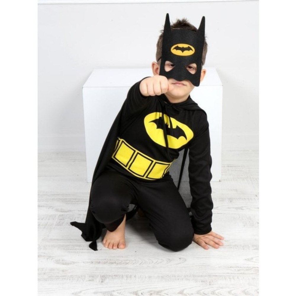 Lolliboom Kids Erkek Çocuk Süper Kahraman Batman Yarasa Adam Maskeli Kostüm - Siyah - 3 - 4 Yaş Oyuncak Fiyatı