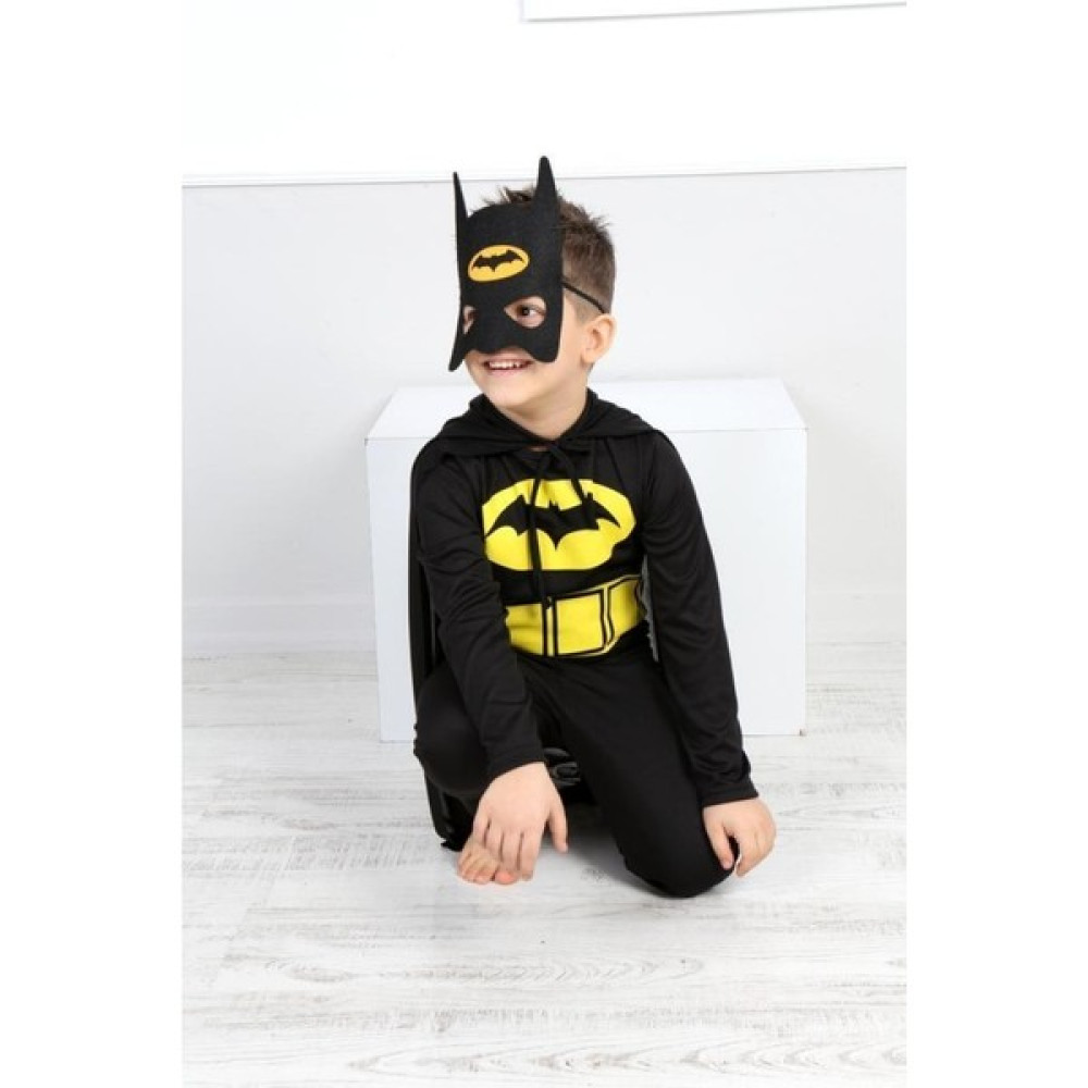 Lolliboom Kids Erkek Çocuk Süper Kahraman Batman Yarasa Adam Maskeli Kostüm - Siyah - 6 - 7 Yaş Oyuncak Fiyatı