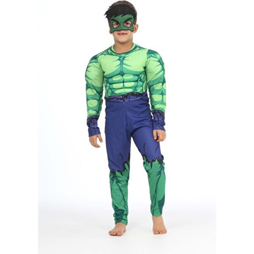 Lolliboom Kids Yeni Sezon Sevilen Karakter Yeşil Dev Kahraman Hulk Kaslı Kostüm - Dolgulu - 7 - 8 Yaş - Açık Yeşil Oyuncak Fiyatı