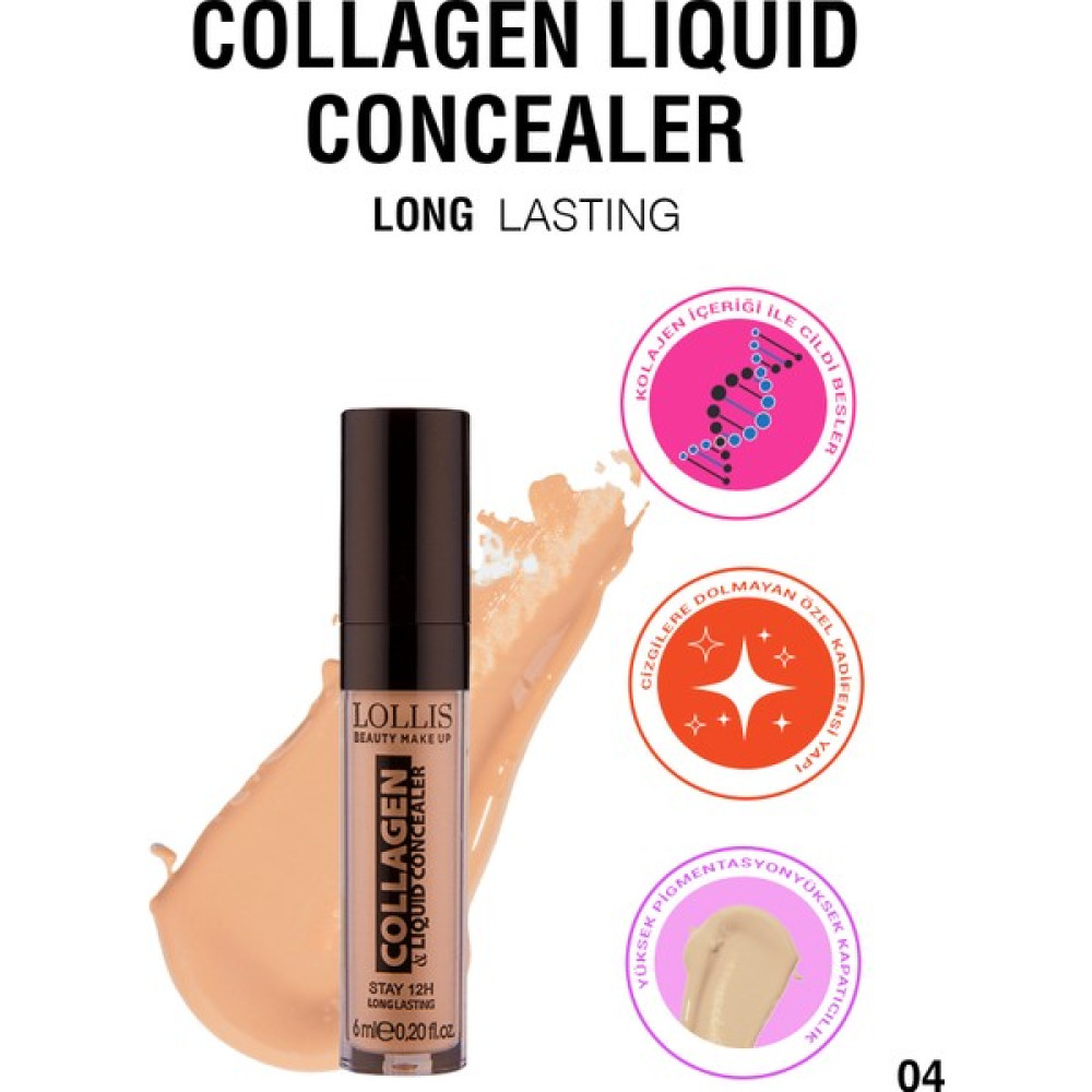 Lollis Collagen Concealler Hata Örtücü Koyu Ton Ten Rengi 004 Concealer Fiyatı