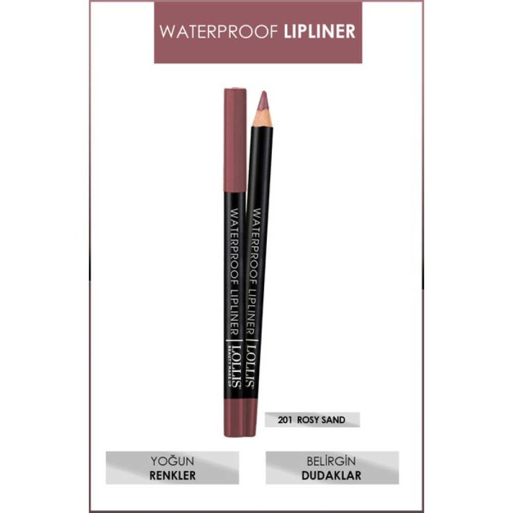Lollis Waterproof Lipliner / Suyadayanıklı Dudak Kalemi - 201 Oto Boyaları Fiyatı