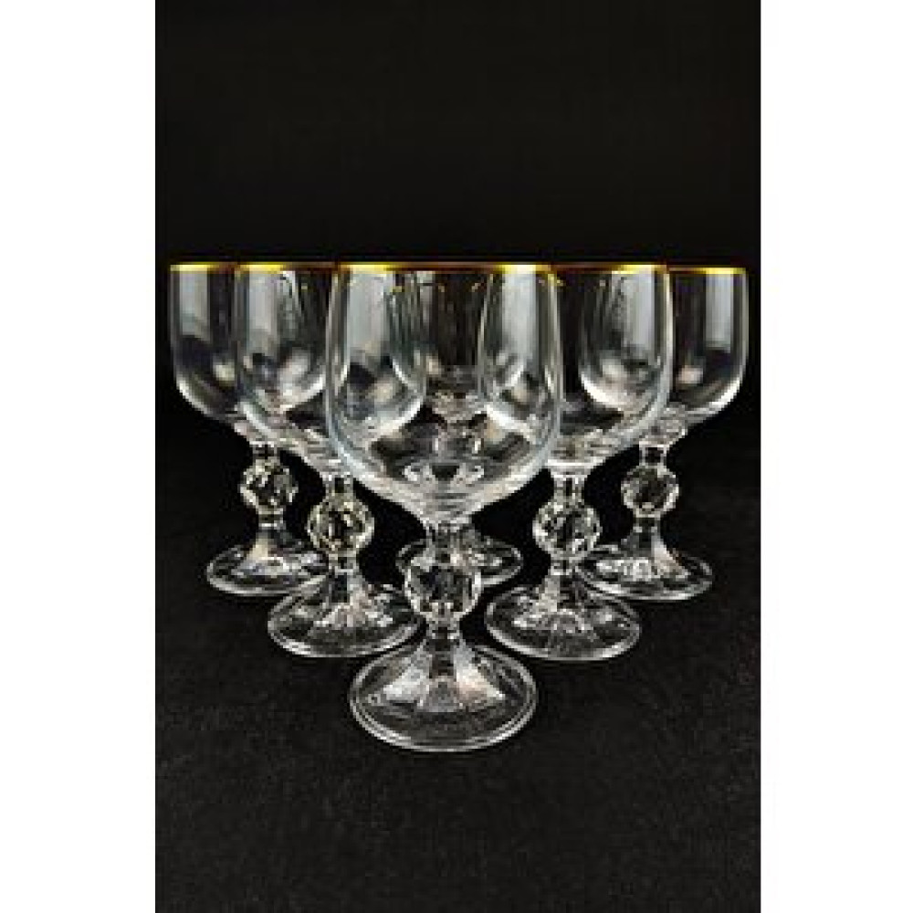 Lombardino Bohemia Kristal 6'lı Kahve Yanı Su Bardağı Gold – 0150 Fincan / Bardak / Kahve Takımı Fiyatı