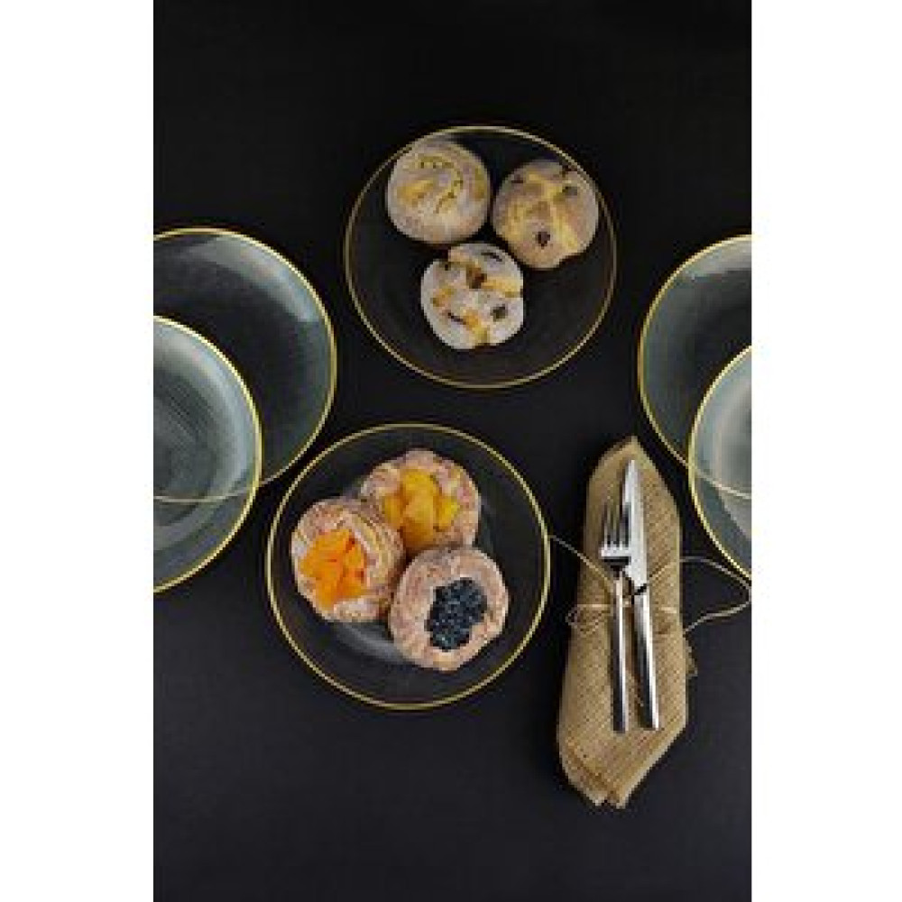 Lombardino Fabric 6’lı Pasta Tabağı Seti 21 Cm Gold - Akc901 Mutfak Gereçleri Fiyatı