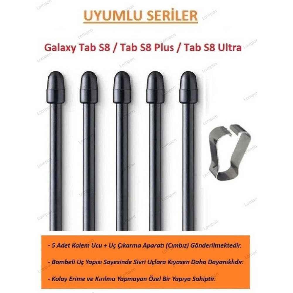 Lompon Samsung Galaxy Tab S8 / Tab S8 Plus / Tab S8 Ultra Kalem Ucu (5 Adet) Oto Boyaları Fiyatı