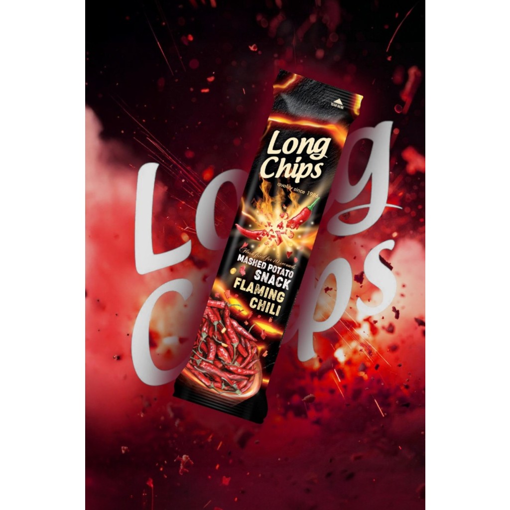 Long Chips Acı Biber Aromalı Uzun Patates Cipsi 75 gr - Kıtır ve Baharatlı Atıştırmalık Tuz, Şeker, Baharat Fiyatı
