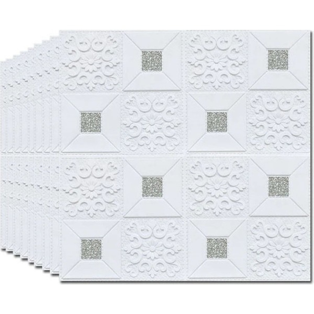 Longbang Shop Gri Tarzı 70CMX70CMX10ADET 3D Duvar Kağıdı Dıy 3D Kendinden Yapışkanlı Su Geçirmez Duvar Sticker 70 cm x 70 cm Oturma Odası Banyo Mut... Duvar Kağıdı Fiyatı
