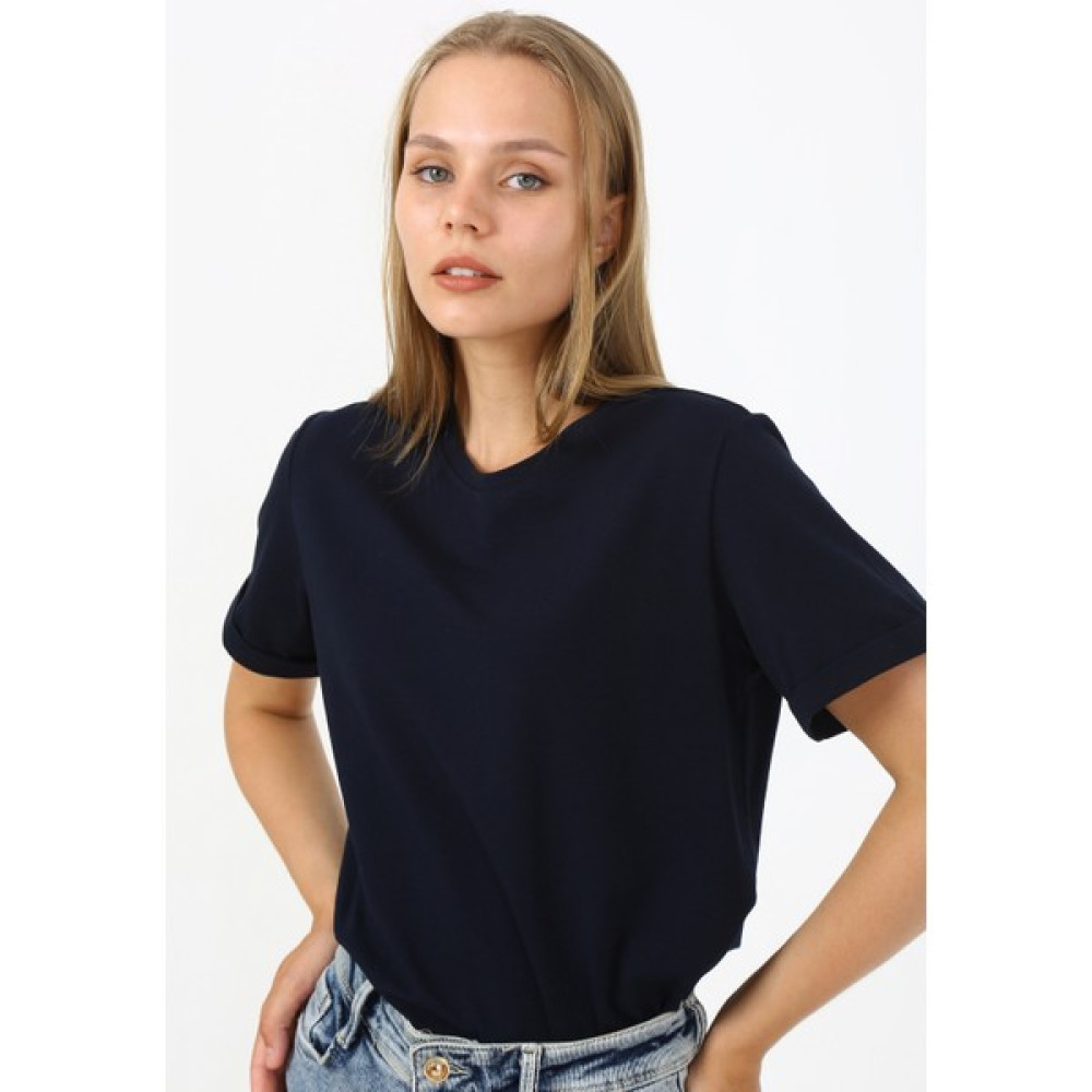 Looker Kadın Kolu Duble Regular Fit T-Shirt Bayan T-shirt Fiyatı