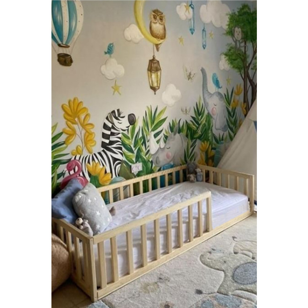 Loolpi Home Montessori Bebek Ve Çocuk Karyolası Unisex Doğal Ahşap Yatak 80 x 180 Beden Bebek Karyolası Fiyatı