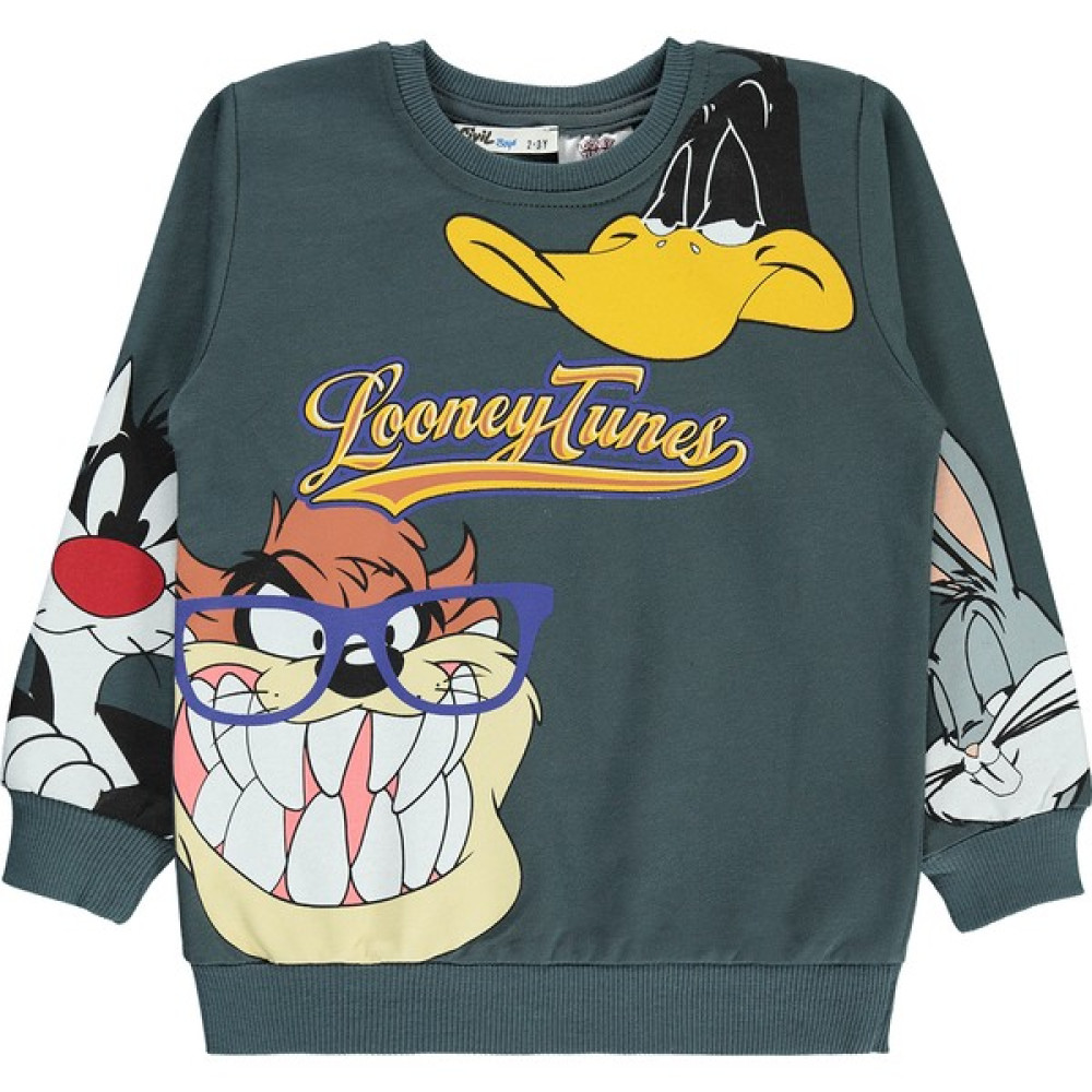Looney Tunes Erkek Çocuk Sweatshirt 2-5 Yaş Antrasit Erkek Çocuk Sweatshirt Fiyatı