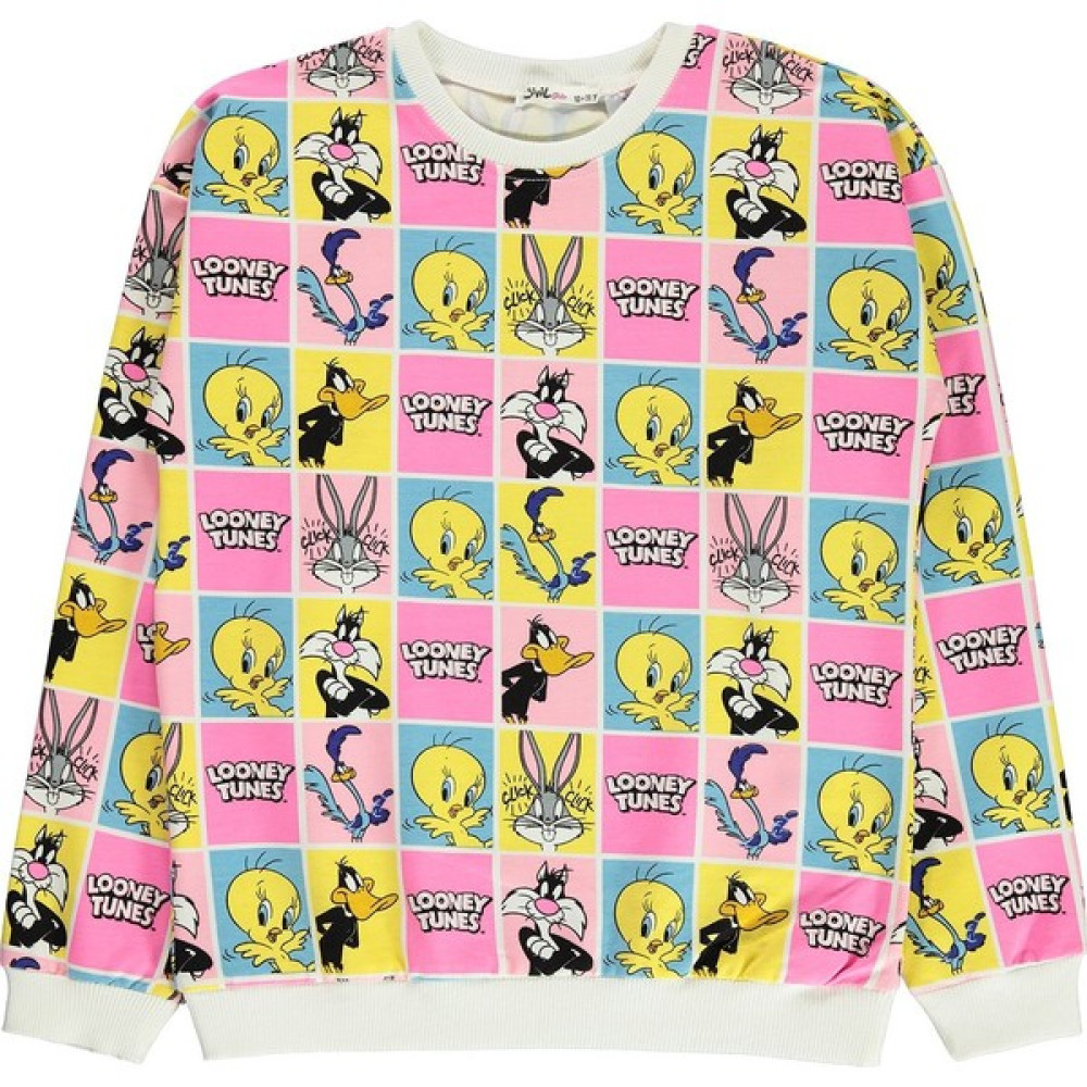 Looney Tunes Kız Çocuk Sweatshirt 10-13 Yaş Ekru Kız Çocuk Sweatshirt Fiyatı