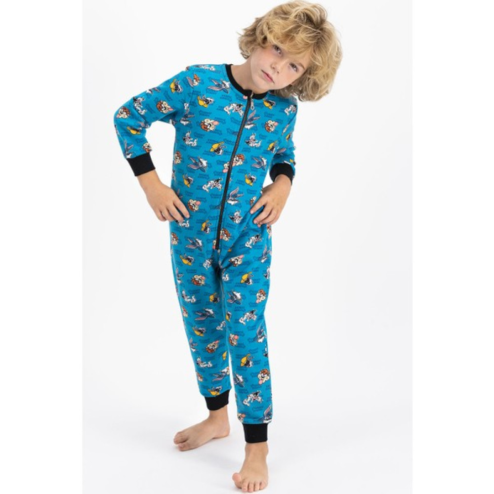 Looney Tunes Lisanslı Açık Petrol Erkek Çocuk Tulum Erkek Çocuk Pijama Fiyatı