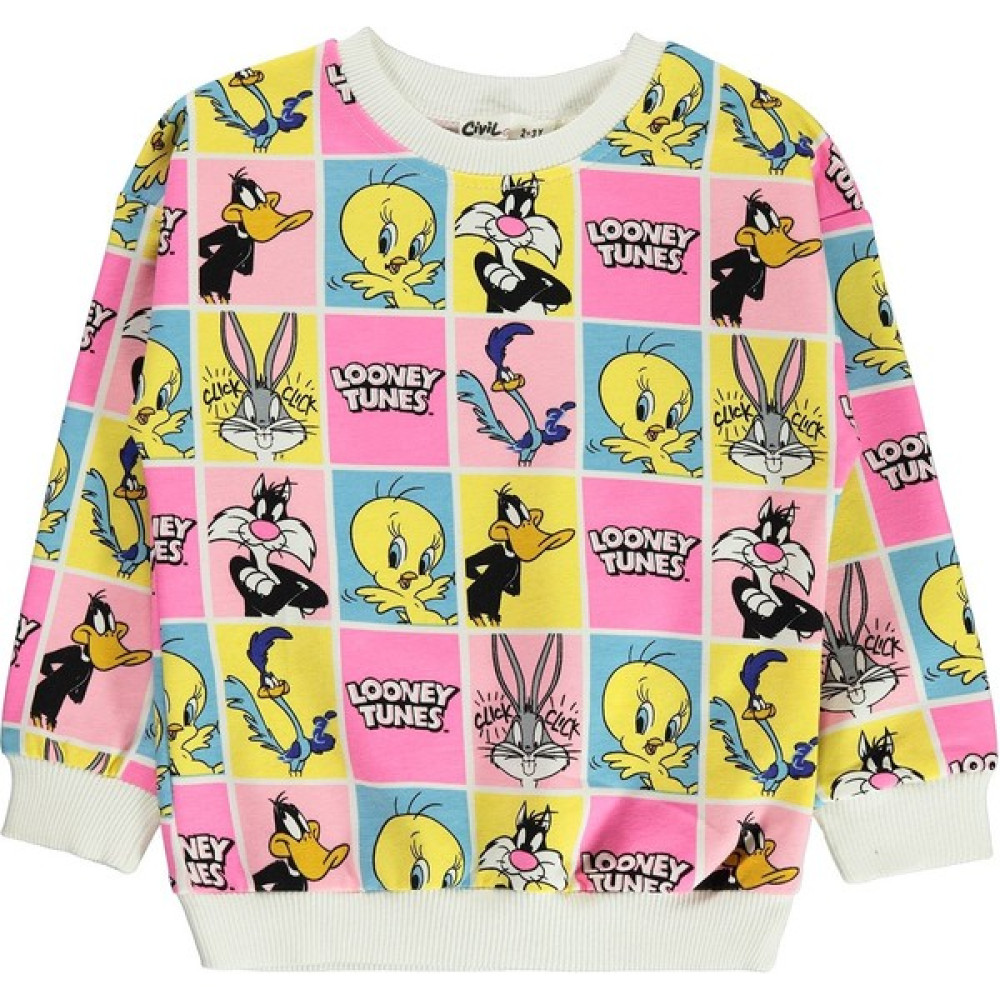 Looney Tunes Lonney Tunes Kız Çocuk Sweatsihrt 2-5 Yaş Ekru Kız Çocuk Sweatshirt Fiyatı