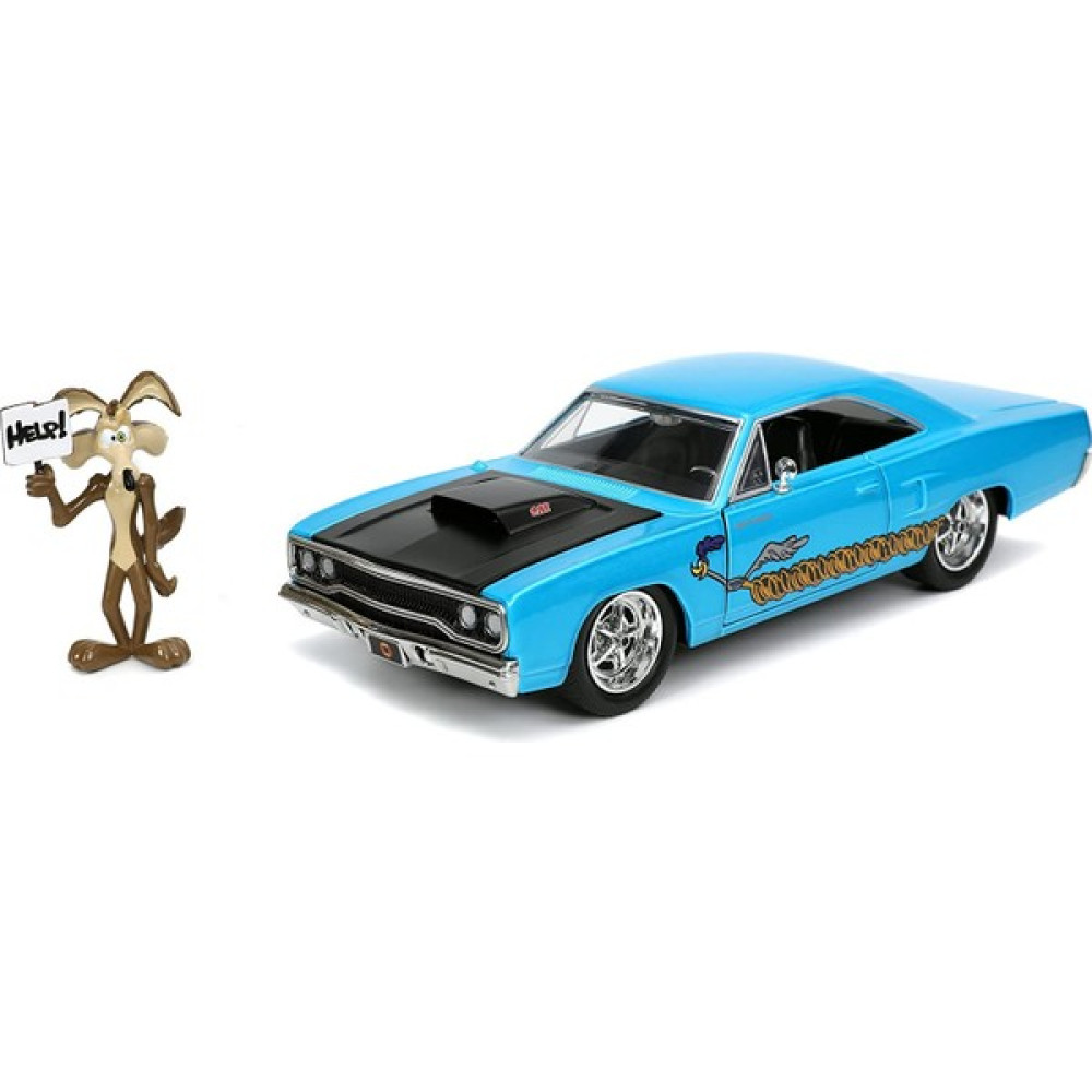 Looney Tunes Road Runner 1970 Plymouth 1:24 Ölçek Araba, Figür 7cm Oyun & Hobi Fiyatı