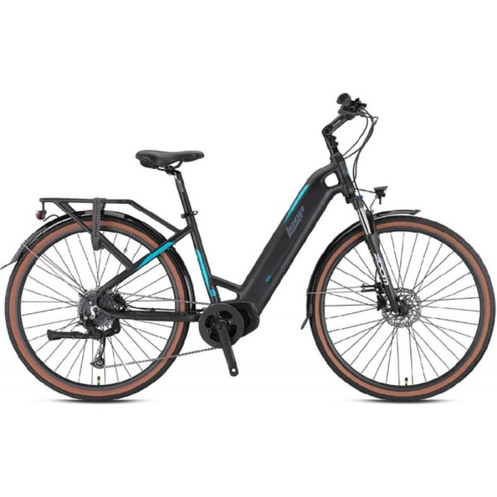 Loop 28J Loop Commuter 9V Hd Elekrikli Bisiklet - Siyah Turkuaz - 45 Kadro Elektrikli Bisikletler Fiyatı
