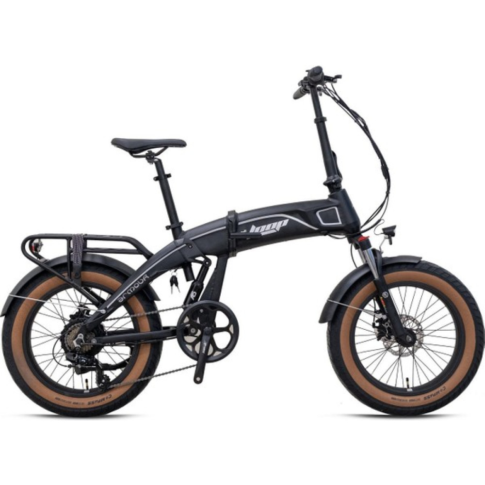 Loop Armour -20"katlanir (Fat Bike) -7 Vites-Elektrikli- Mat Siyah-Gri Elektrikli Bisikletler Fiyatı