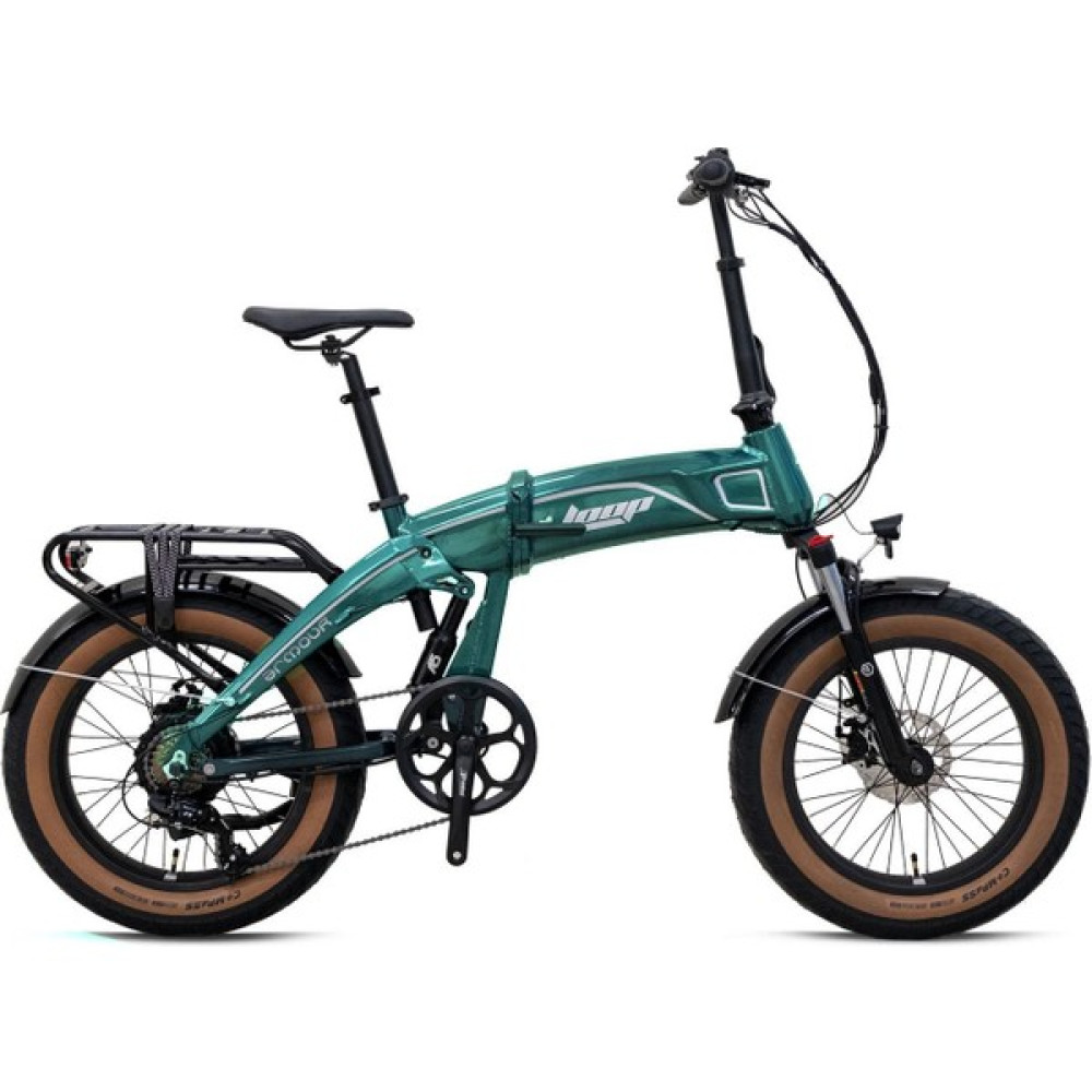 Loop Armour -20"katlanir (Fat Bike) -7 Vites-Elektrikli- Yesil-Gri Elektrikli Bisikletler Fiyatı