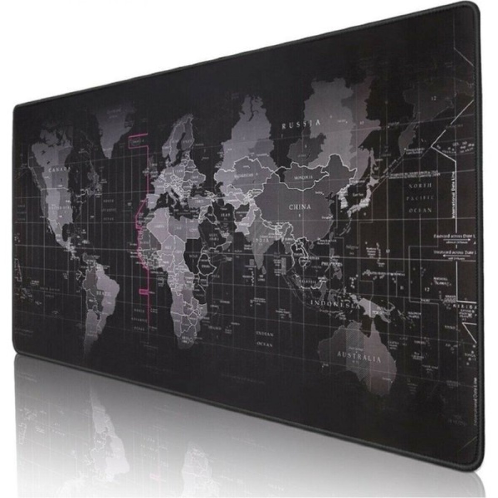 Loovitech Dünya Haritalı 90X40 cm Mouse Pad - Siyah Mouse Pad Fiyatı