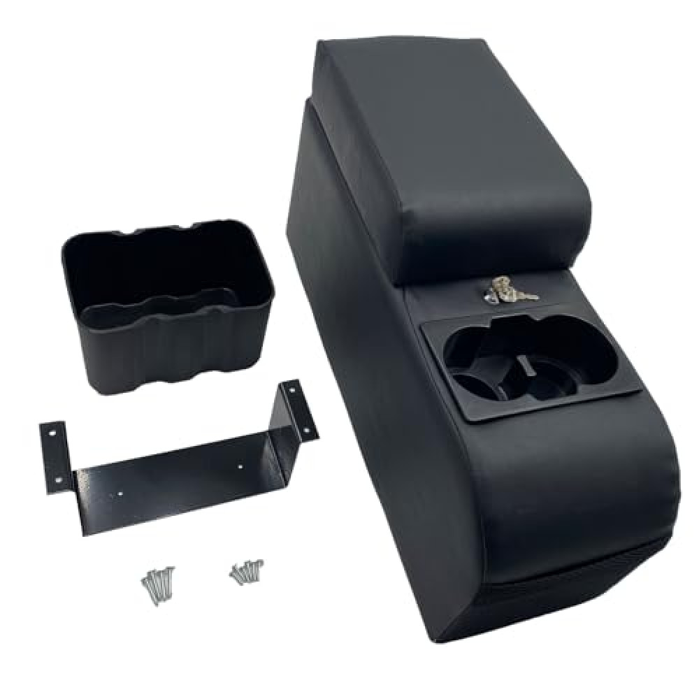 LOOYE Truck Center Console Truck Seat/Bench Organizer for Jeep CJ/Wrangler YJ | Fits 1976-1983 Jeep CJ5 / 1976-1986 Jeep CJ7（Black）