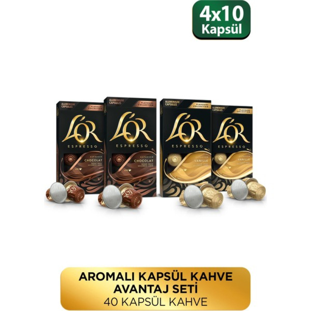L'or Aromalı Kapsül Kahve Avantaj Seti 10'lu x 4 - 1 Paket Diğer Fiyatı