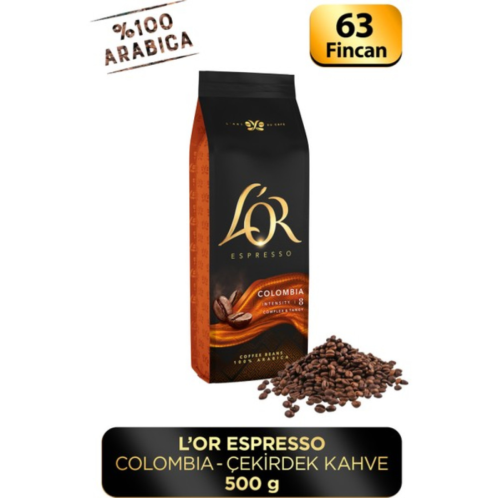 L'or Espresso Colombıa Çekirdek Kahve 500GR - 500 gr - Colombia Kahve Fiyatı