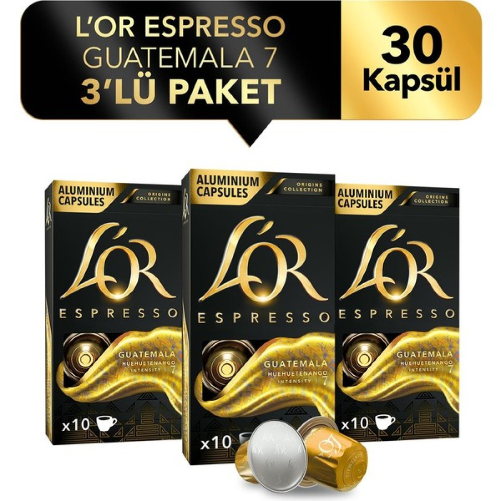 L'or Espresso Origin Guatemala 3'lü Fırsat Paketi 30 Kapsül Diğer Fiyatı