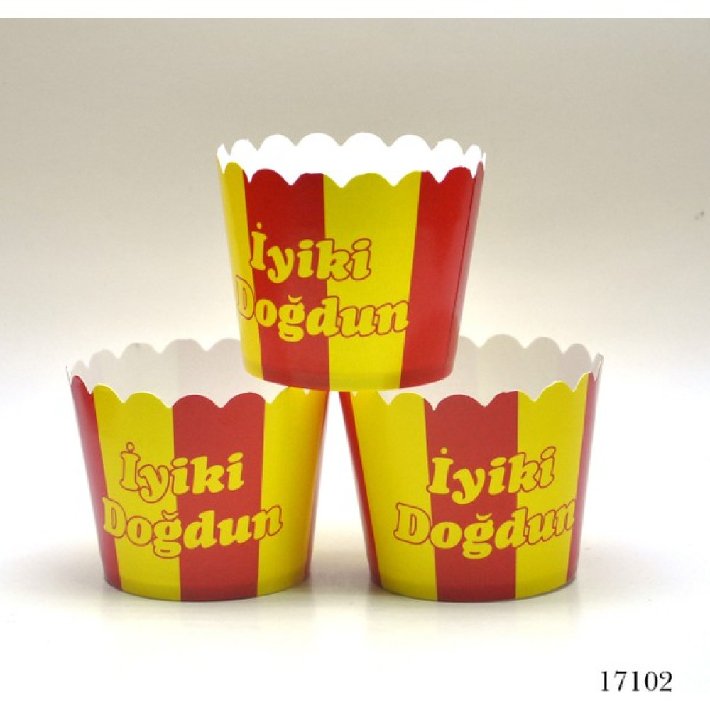 Lora Davet Cupcake Kabı Iyiki Doğdun Galatasaray (12 Adet) 17102 - Çok Renkli 17102 Tatlı ve Pasta Malzemeleri Fiyatı