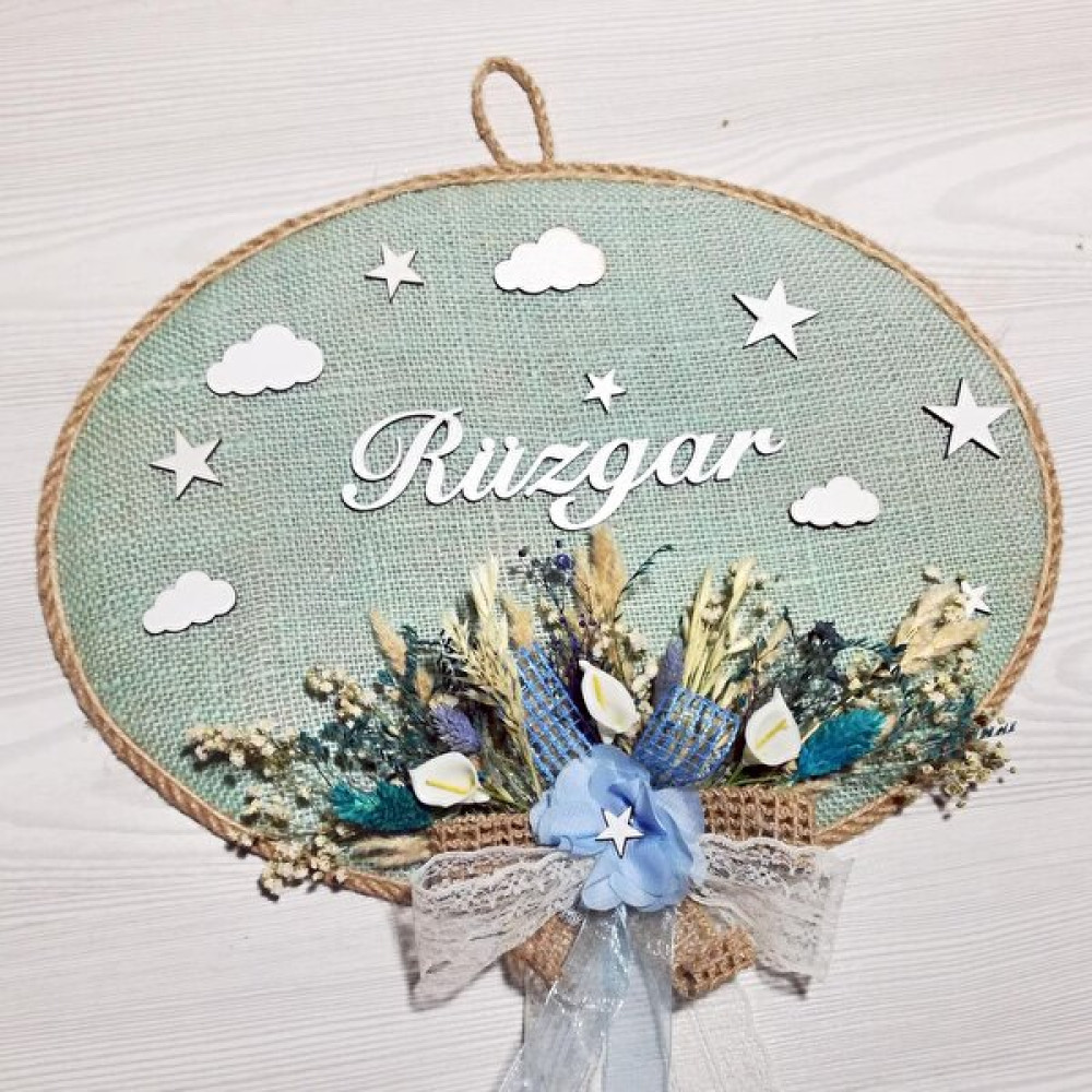 Lora Davet Erkek Bebek Kapı Süsü, Hastane Kapı Süsü, Duvar Süsü (1 Adet) Mavi - 36200 Bebek Kapı Süsü Fiyatı