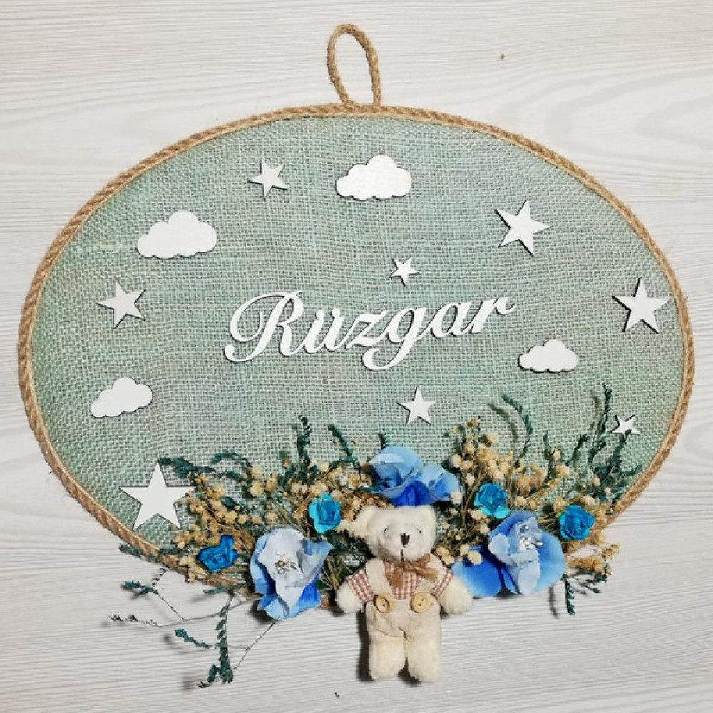 Lora Davet Erkek Bebek Kapı Süsü, Hastane Kapı Süsü, Duvar Süsü (1 Adet) Mavi - 36202 Bebek Kapı Süsü Fiyatı