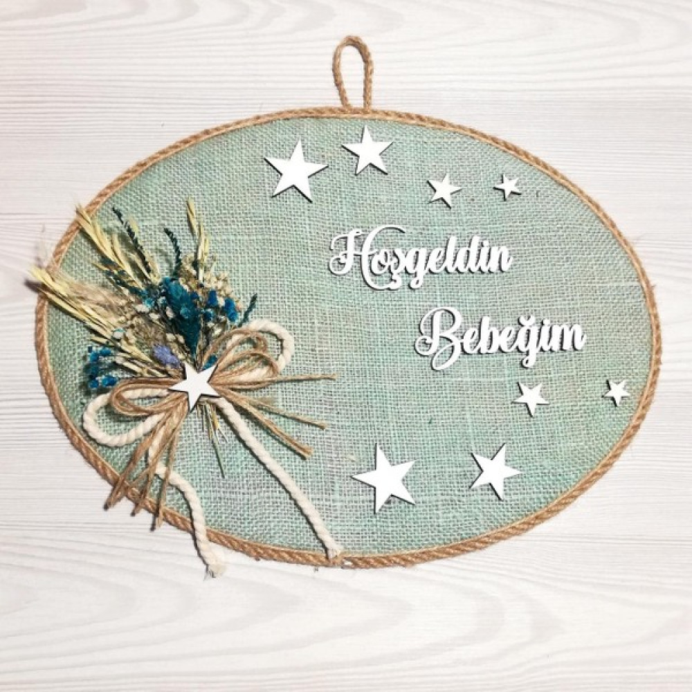 Lora Davet Erkek Bebek Kapı Süsü, Hastane Kapı Süsü, Duvar Süsü (1 Adet) Mavi - 36210 Bebek Kapı Süsü Fiyatı