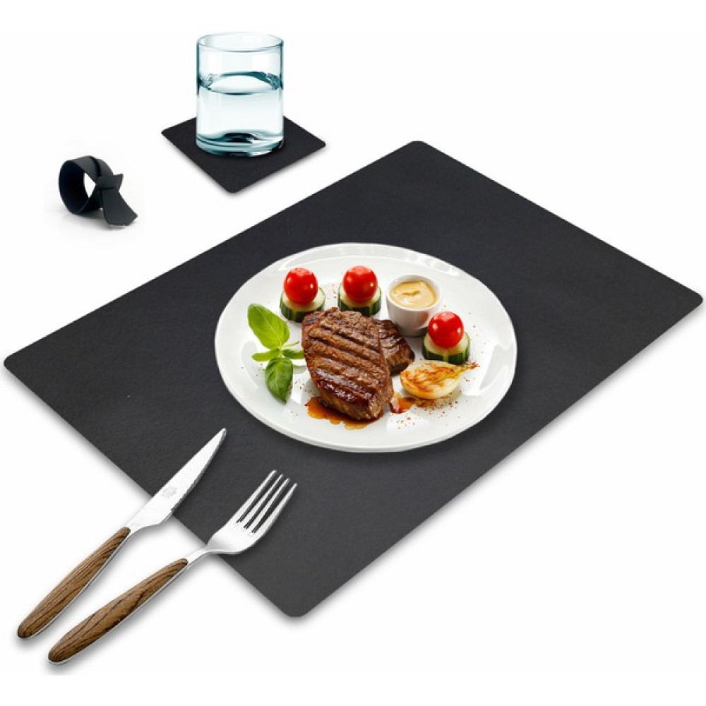 LORA DAVET Suni Deri Amerikan Servis 18 PARÇA SIYAH 53892 - Siyah - 33 x 45 cm Amerikan Servis Fiyatı
