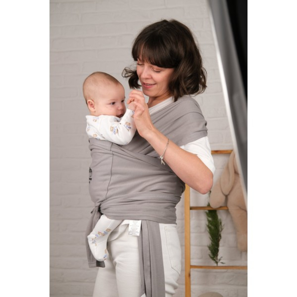 Lorasina Baby Sırt Destekli Ayarlanabilen Sling, Wrap, Taşıma Şalı, Ana Kucağı - Gri Bebek Arabası ve Pusetler Fiyatı