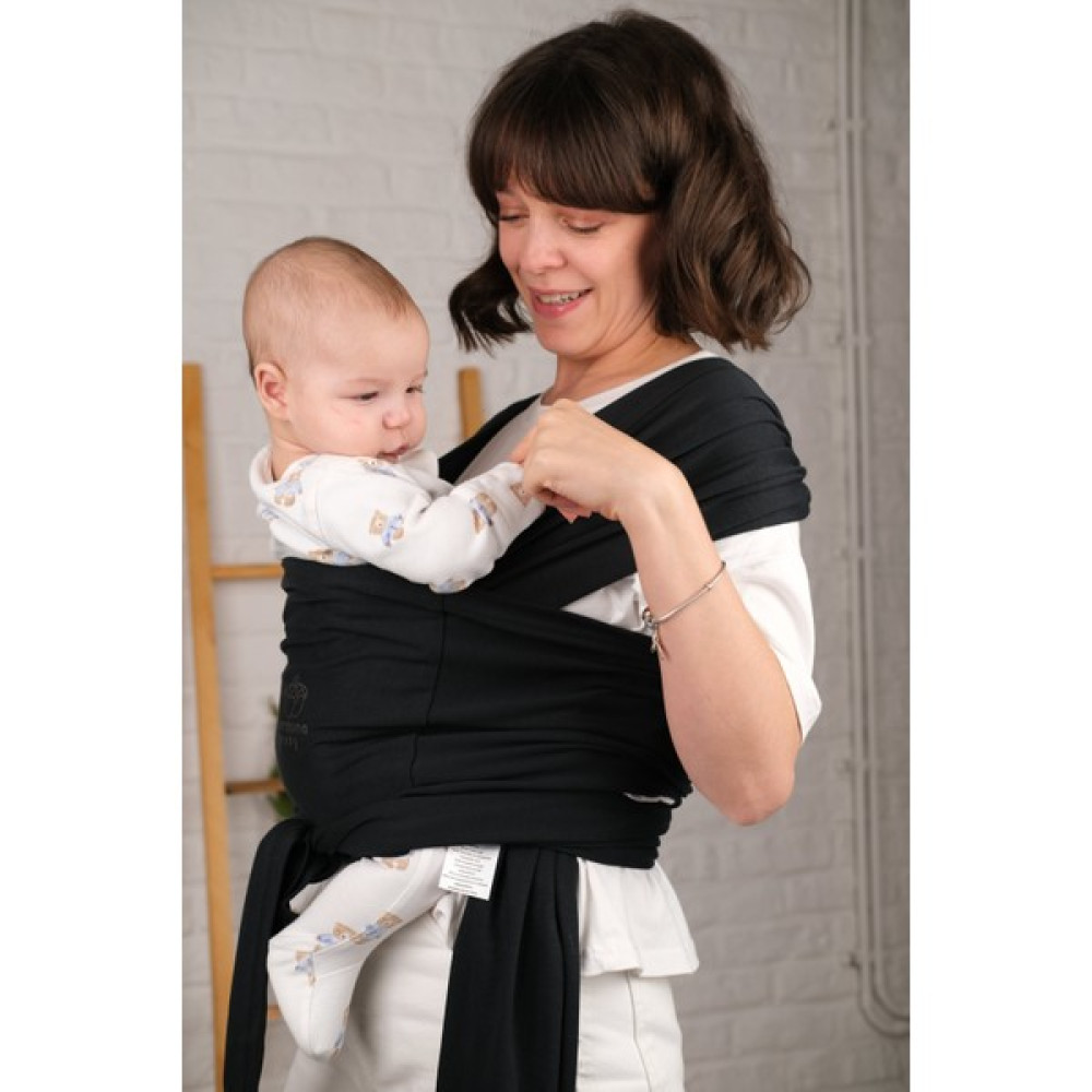 Lorasina Baby Sırt Destekli Ayarlanabilen Sling, Wrap, Taşıma Şalı, Ana Kucağı - Siyah Bebek Arabası ve Pusetler Fiyatı