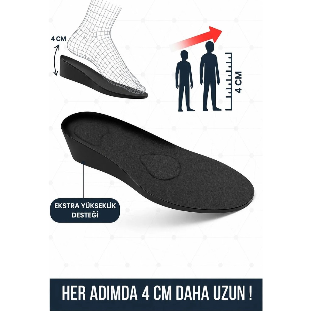 Lord Mountain 4,5 cm Boy Uzatıcı Tabanlık Etkileyici Boy Uzatan Tabanlık - 41-43 Diğer Fiyatı