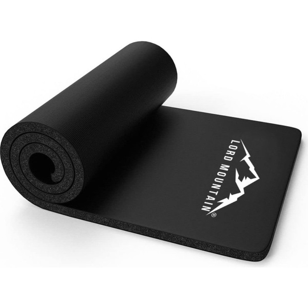 Lord Mountain Premium Pilates Yoga Matı,spor Matı,egzersiz Matı,pilates Minderi,kaymaz TABAN,180X55 cm 10 mm Siyah Pilates Minderi Fiyatı