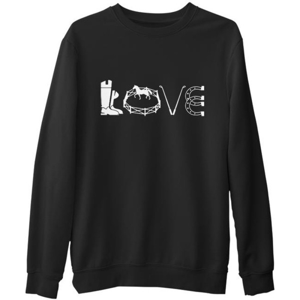 Lord T-Shirt At 8 Siyah Erkek Kalın Sweatshirt Erkek Sweatshirt Fiyatı